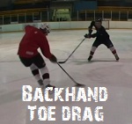 how to do the backhand toe drag in hockey