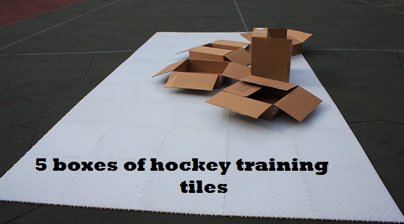 5 boxes of hockey training tiles