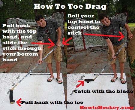 toe drag off ice