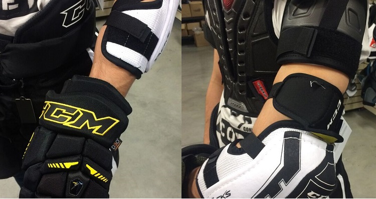 Elbow pad fit for hockey